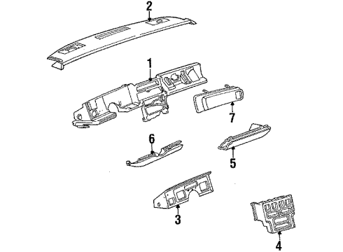 1987 Chevy Corvette CLUSTER A Diagram for 25083579