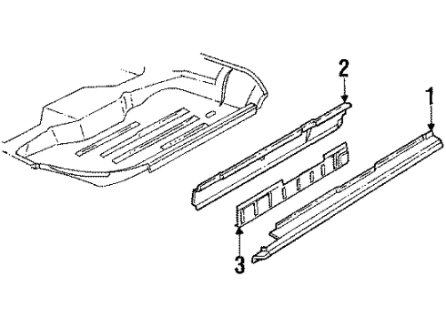 1990 Buick Skylark Plate, Sill Front Door *Black Diagram for 22544875