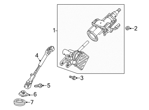 2021 Chevy Bolt EV Steering Column & Wheel, Steering Gear & Linkage Diagram