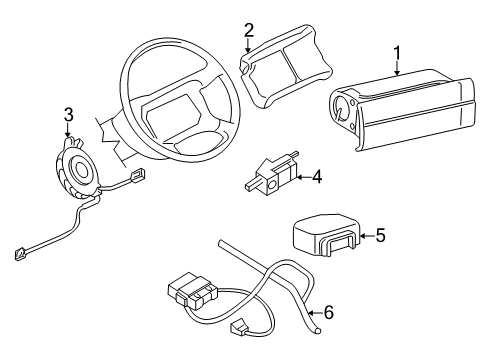 2001 Chevy Express 2500 Air Bag Components Diagram