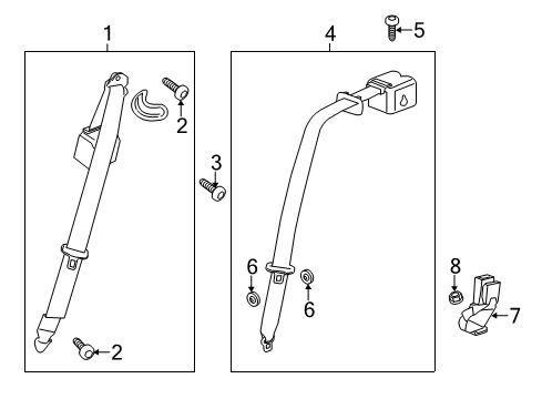 2015 Cadillac CTS Seat Belt Diagram