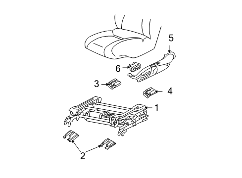 2003 Buick Century Tracks & Components Diagram 2 - Thumbnail