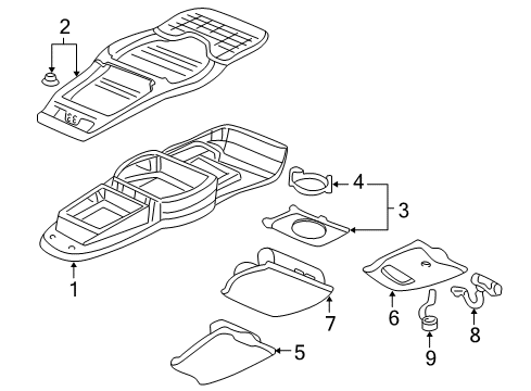 2004 Pontiac Aztek Overhead Console Diagram 2 - Thumbnail