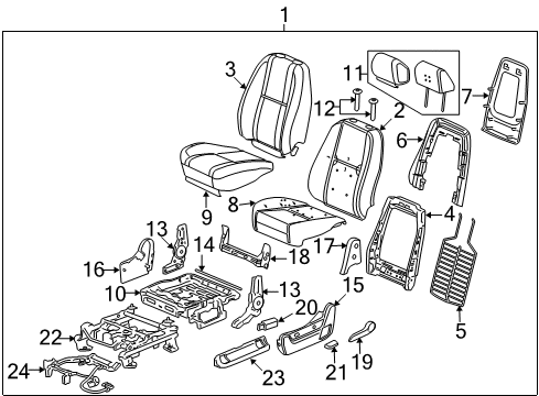 2012 GMC Sierra 1500 Power Seats Diagram 3 - Thumbnail