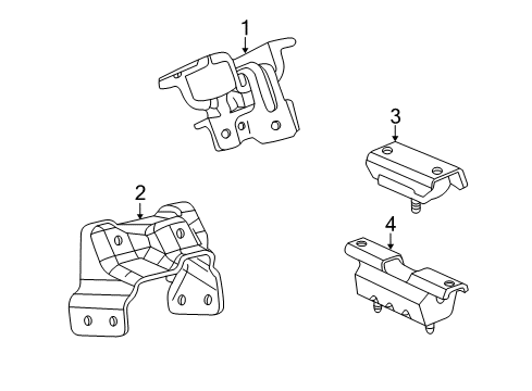 2004 GMC Sierra 3500 Engine & Trans Mounting Diagram