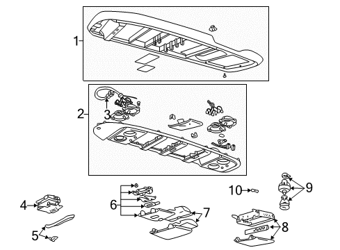 2003 GMC Safari Overhead Console Diagram