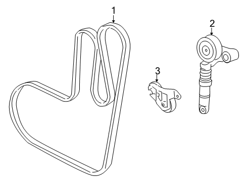 2005 Chevy Cobalt Bracket Assembly, Drive Belt Idler Pulley Diagram for 12584364