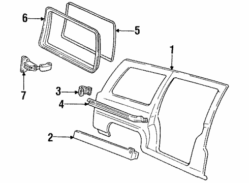 1996 Oldsmobile Silhouette Body Side Panel Diagram