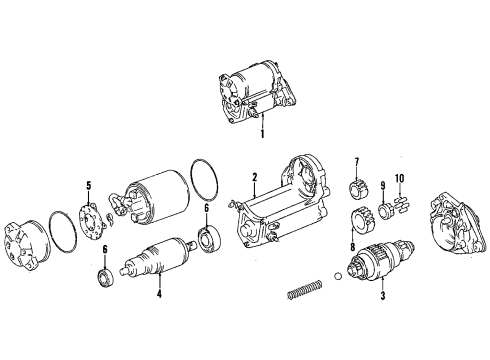 1985 Chevy Nova DRIVE, Starter Motor Drive Diagram for 94840316