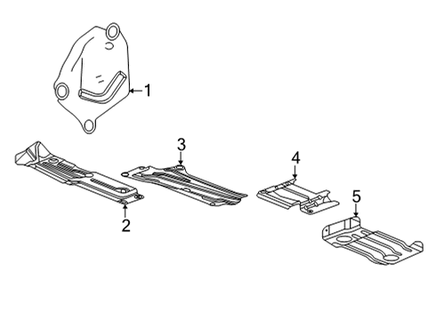 2021 Chevy Silverado 2500 HD Heat Shields Diagram 1 - Thumbnail