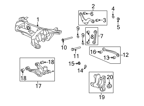 2010 Saturn Outlook Rear Suspension, Control Arm Diagram 3 - Thumbnail