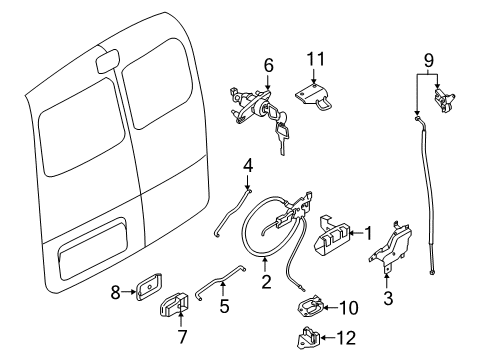 2018 Chevy City Express Rear Door, Body Diagram 3 - Thumbnail