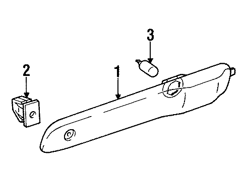 2000 Saturn SL Lamp Asm,Front Side Marker Diagram for 21110857