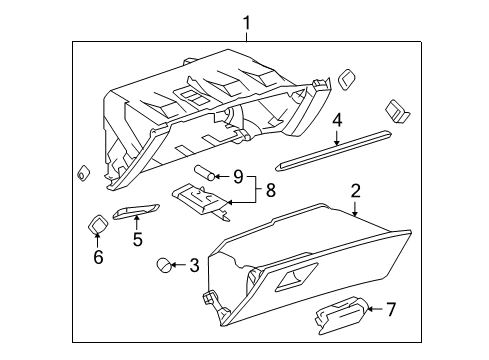 2012 Buick LaCrosse Compartment Assembly, Instrument Panel *Cashmere Diagram for 9009199