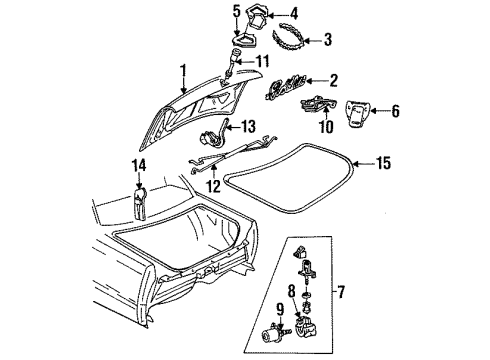 1996 Cadillac Fleetwood COVER, Rear Compartment Lid Diagram for 10281346