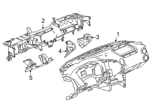 2004 Pontiac Grand Prix Cluster & Switches, Instrument Panel Diagram