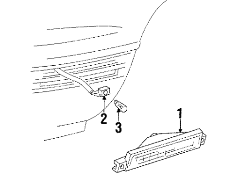 1998 Oldsmobile Regency Front Lamps - Side Marker Lamps Diagram