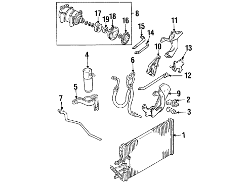 1992 GMC K1500 Air Conditioner Diagram 1 - Thumbnail