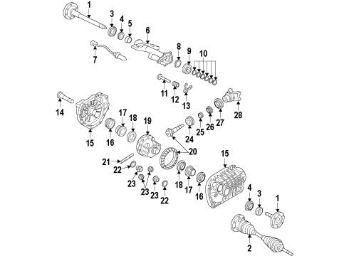 2012 Chevy Tahoe Front Axle, Axle Shafts & Joints, Differential, Drive Axles, Propeller Shaft Diagram