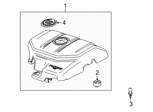 2010 Cadillac SRX Engine Appearance Cover Diagram 1 - Thumbnail