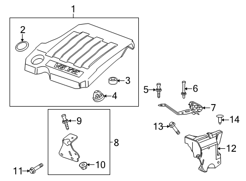 2010 Buick LaCrosse Engine Appearance Cover Diagram