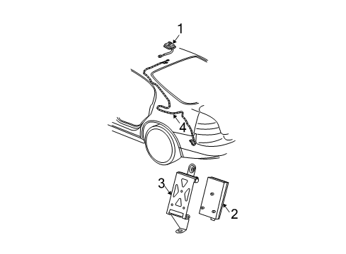 2005 Pontiac Grand Prix Antenna & Radio Diagram 1 - Thumbnail