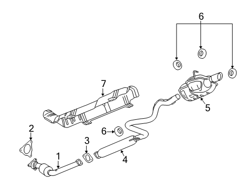 2011 Chevy HHR Exhaust Components Diagram