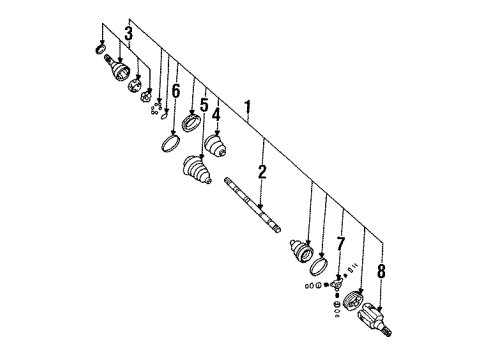 1994 Chevy Cavalier Front Wheel Drive Shaft Kit Diagram for 26018517