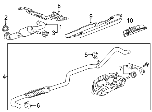 2015 Cadillac ELR Exhaust Components Diagram