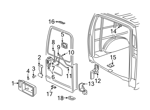 2022 Chevy Express 3500 Sliding Door - Body & Hardware Diagram 2 - Thumbnail