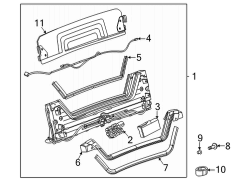 2023 Chevy Corvette COVER ASM,RR SLDG WDO MOT Diagram for 84556642