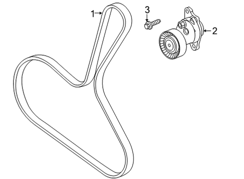 2022 Buick Encore GX Tensioner Assembly, Drv Belt Diagram for 12691804