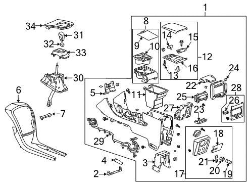 2009 Cadillac SRX Holder Assembly, Front Floor Console Cup *Light Cashmere Diagram for 15946124