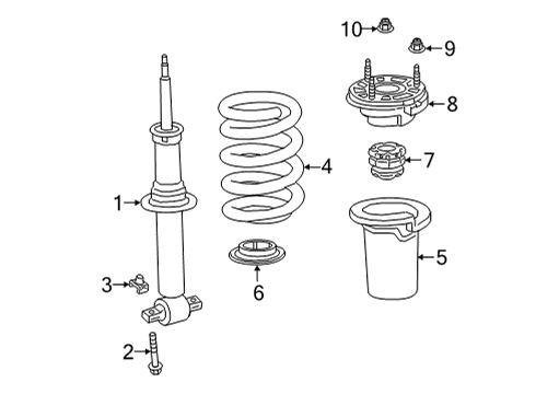 2021 Chevy Tahoe Struts & Components - Front Diagram 4 - Thumbnail