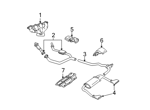 2002 Chevy Camaro Exhaust Components Diagram 2 - Thumbnail