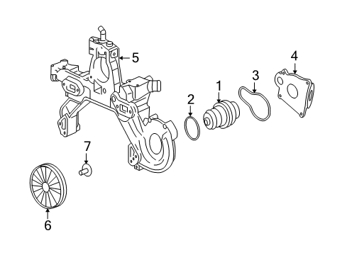 2004 Pontiac Bonneville Cooling System, Radiator, Water Pump, Cooling Fan Diagram 2 - Thumbnail