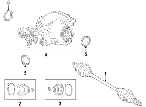 2018 Cadillac CTS Propeller Shaft Assembly Diagram for 23465054