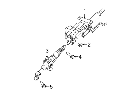 2012 Chevy Equinox Steering Column, Steering Wheel & Trim Diagram