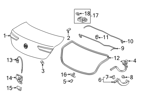 2019 Buick LaCrosse Trunk Lid Diagram