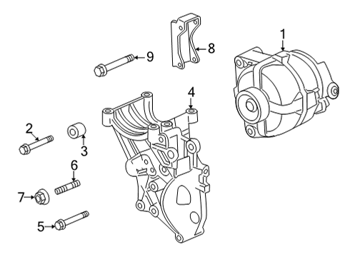 2021 GMC Sierra 3500 HD Alternator Diagram 2 - Thumbnail