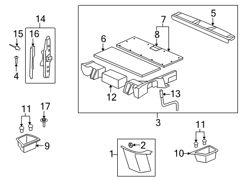 2007 Saturn Vue Interior Trim - Rear Body Diagram