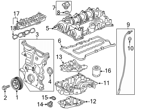 2020 Buick Encore Engine Parts, Mounts, Cylinder Head & Valves, Camshaft & Timing, Oil Pan, Oil Pump, Crankshaft & Bearings, Pistons, Rings & Bearings, Variable Valve Timing Diagram