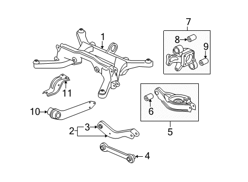 2006 Pontiac Torrent Rear Suspension System, Rear Axle Diagram 2 - Thumbnail