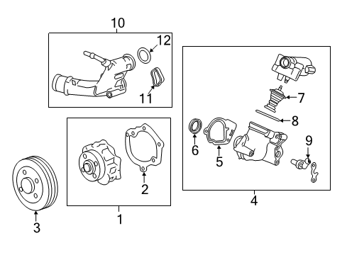 2019 Cadillac ATS Cooling System, Radiator, Water Pump, Cooling Fan Diagram