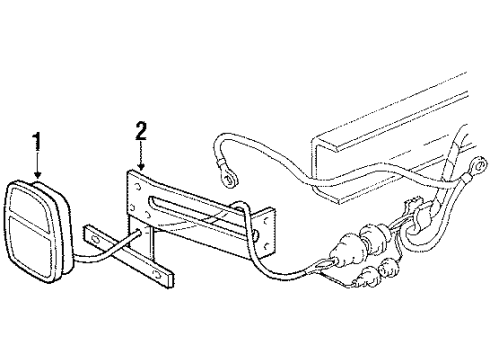 1985 Chevy C10 BRACKET, Tail Lamp Mounting Diagram for 15575328