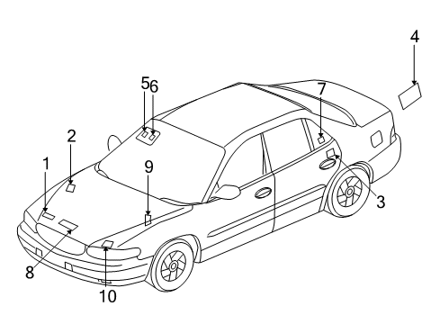 2002 Buick Century Information Labels Diagram