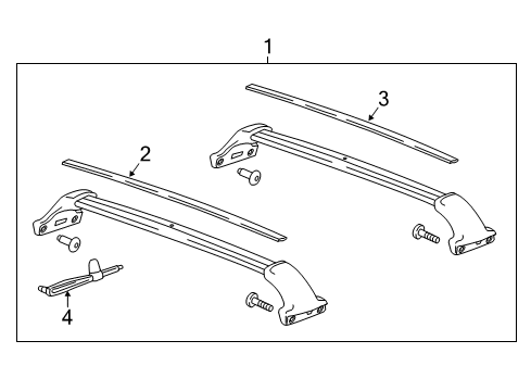 2021 Cadillac XT5 Luggage Carrier Diagram