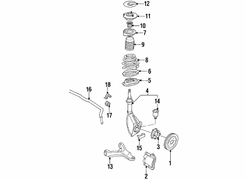 1996 Oldsmobile Cutlass Supreme Front Brakes Diagram