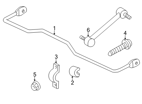 2007 Chevy Monte Carlo Rear Suspension Components, Stabilizer Bar Diagram