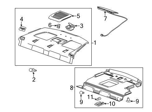 2012 Buick LaCrosse Interior Trim - Rear Body Diagram